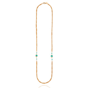 Taj Mahal Long Necklace - Turquoise