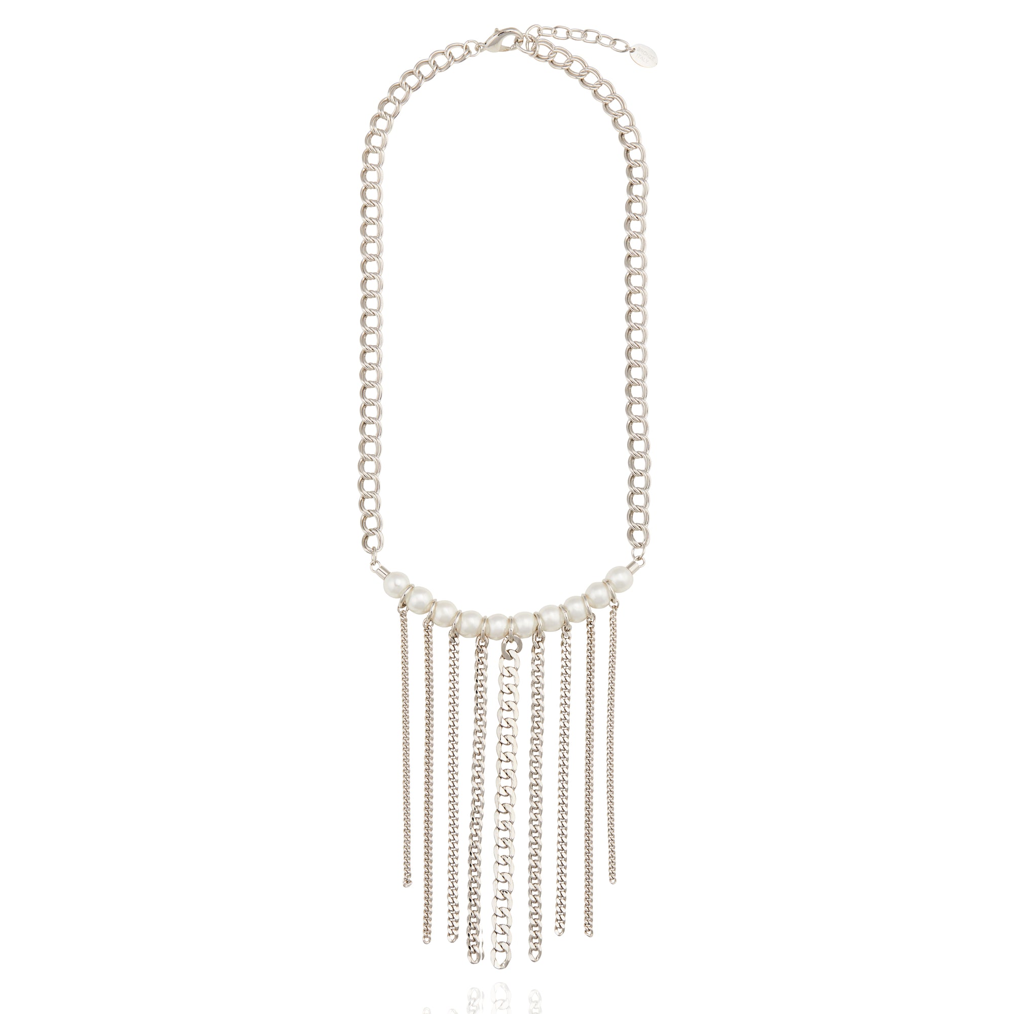 Marisa Fringe Necklace Silver