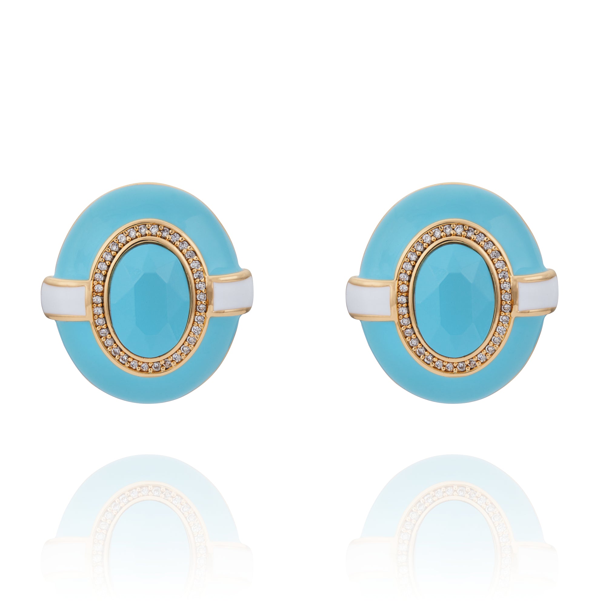 Duomo Turquoise Crystal Earring
