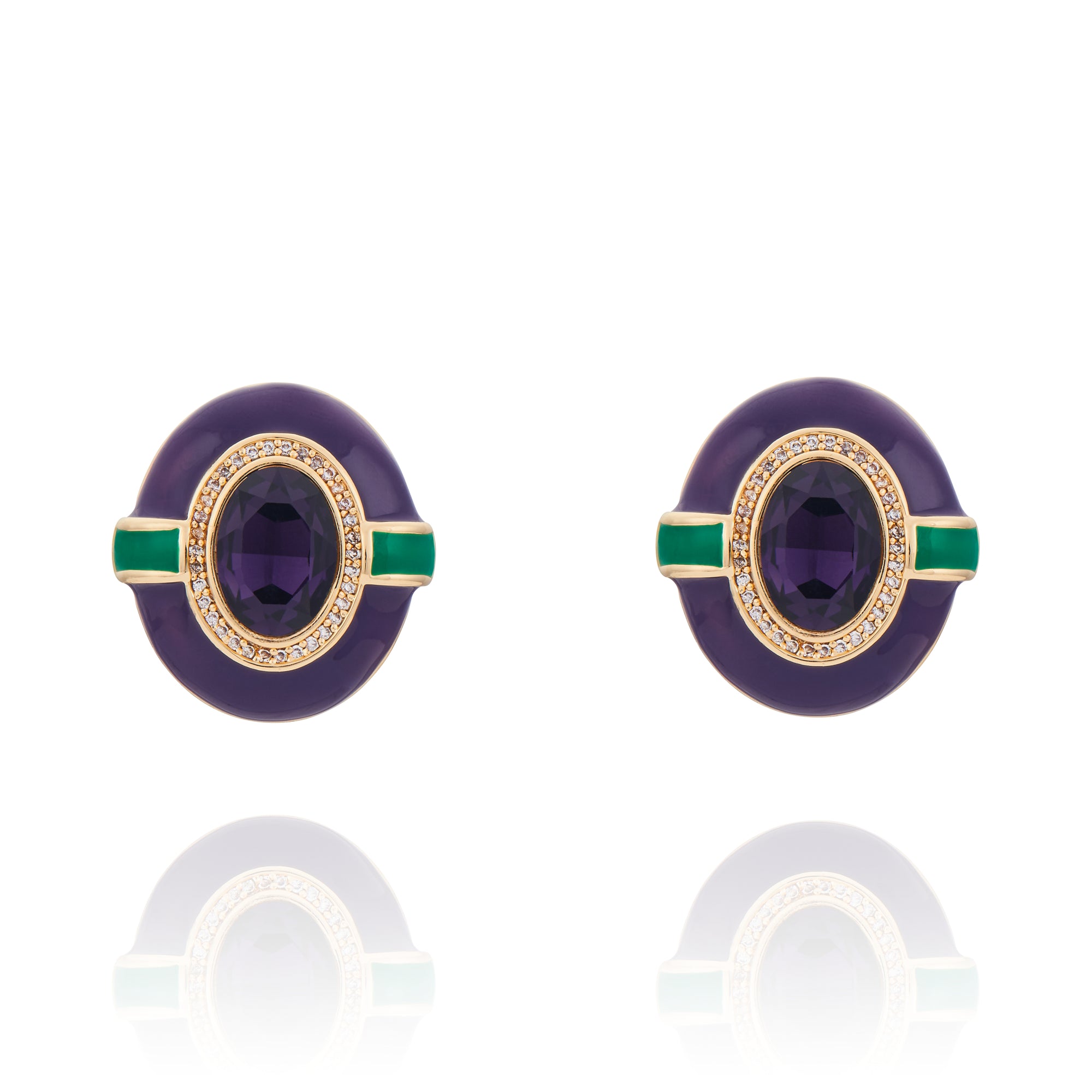 Duomo Amethyst Crystal Earring