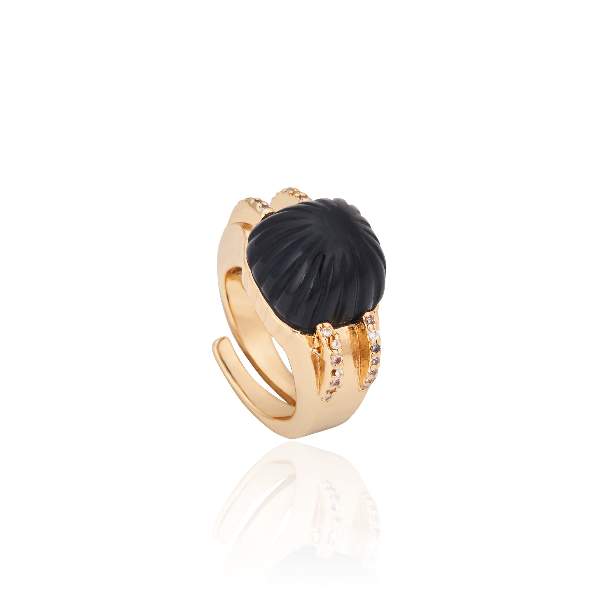 Duomo Drop Ring Black