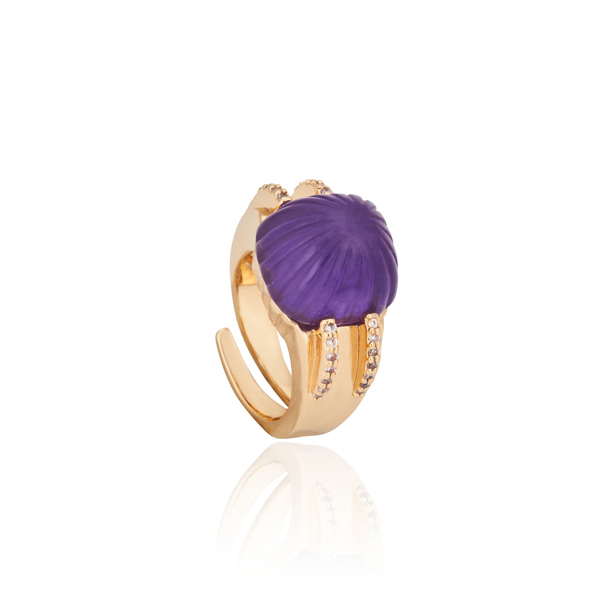 Duomo Drop Ring Amethyst