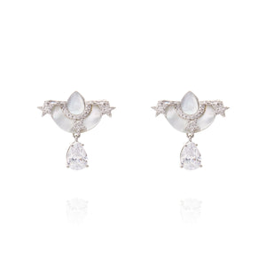 Ersa Earring White Mop - Silver