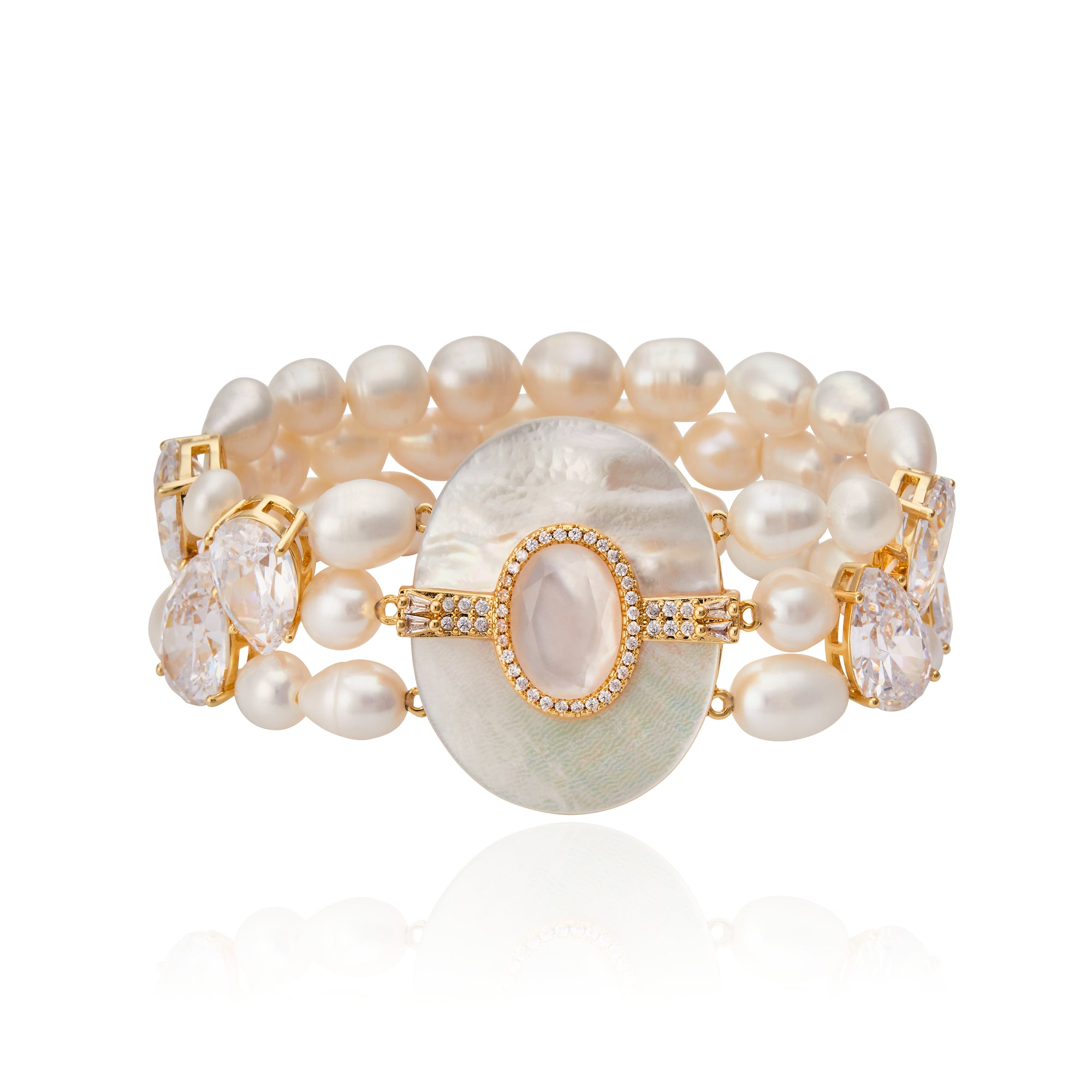 Rosa Pearl Bracelet White Mop