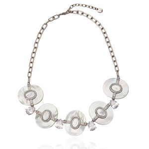 Kore Necklace White Mop - Silver