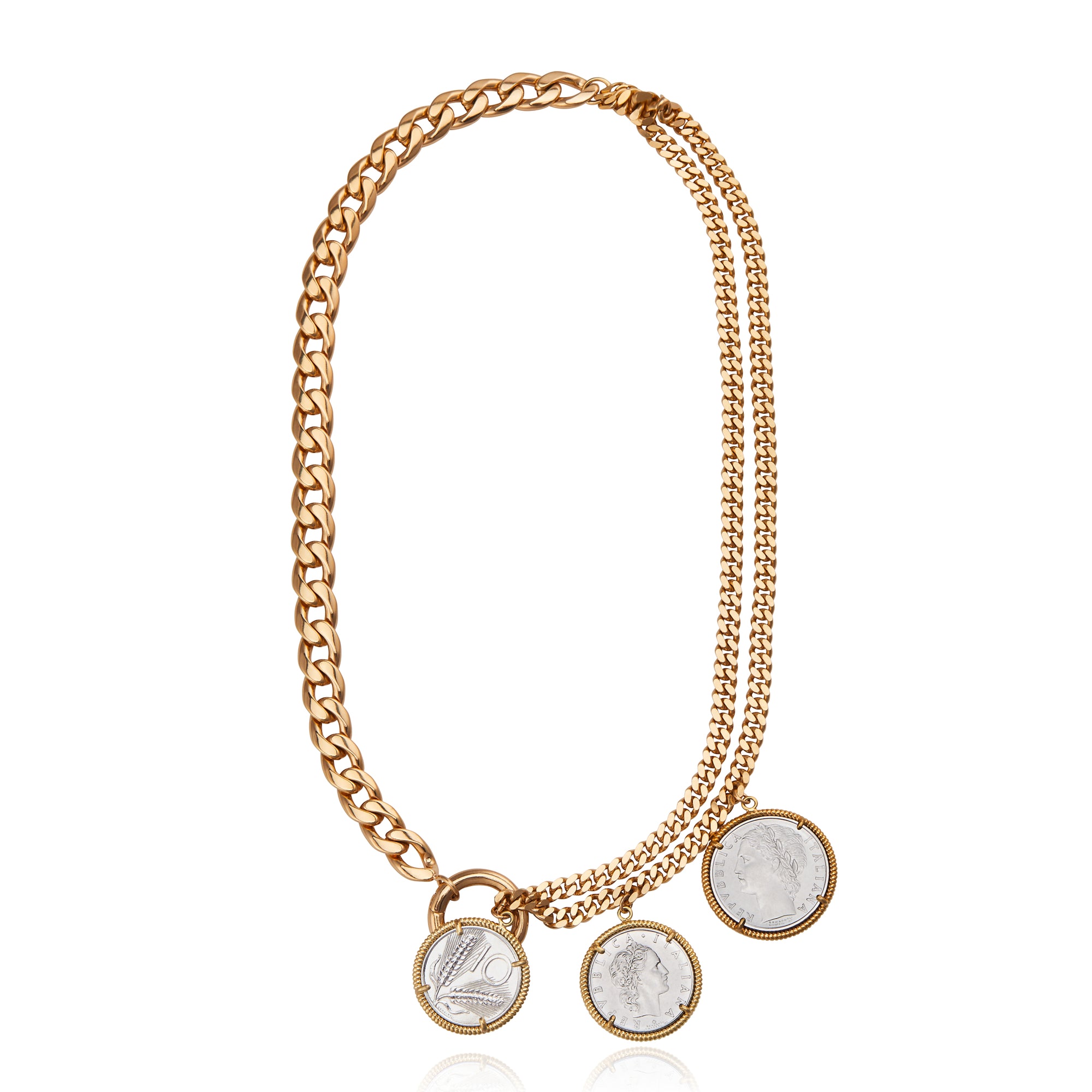 Antonia 3 Coin Necklace