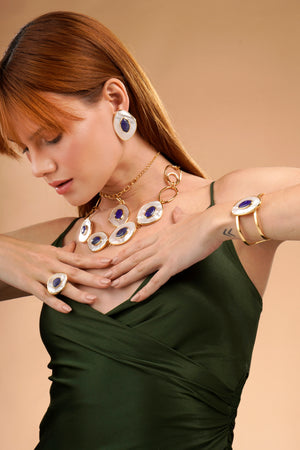 Poet Earring - Mother of Pearl