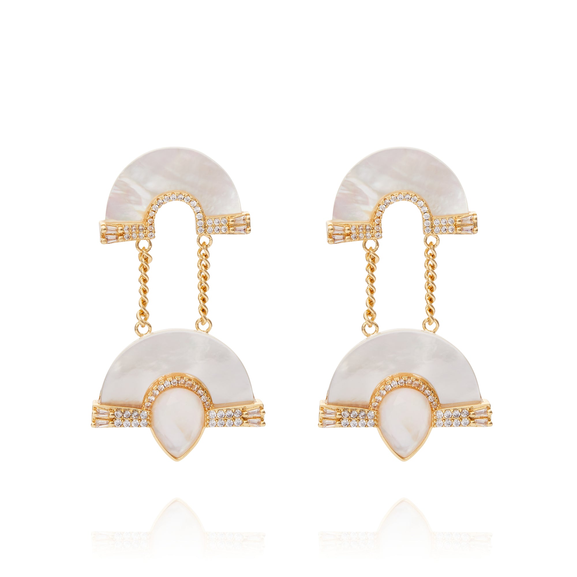 Portia Earring White Mop