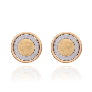 Estela Coin Studs Silver