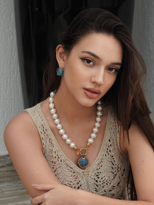 San Marco Pearl Necklace with Pendant