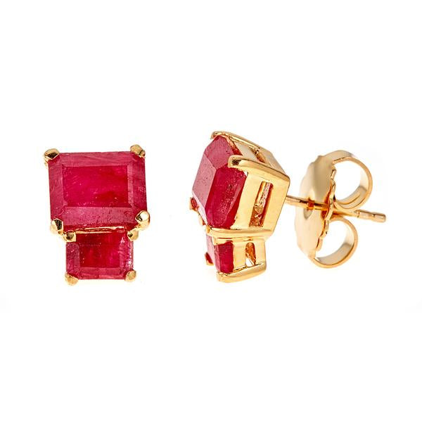 Triple Tourmaline Beryl gold earrings - Ana Cavalheiro Fine Jewelry