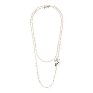 Shell Pearl Long Necklace